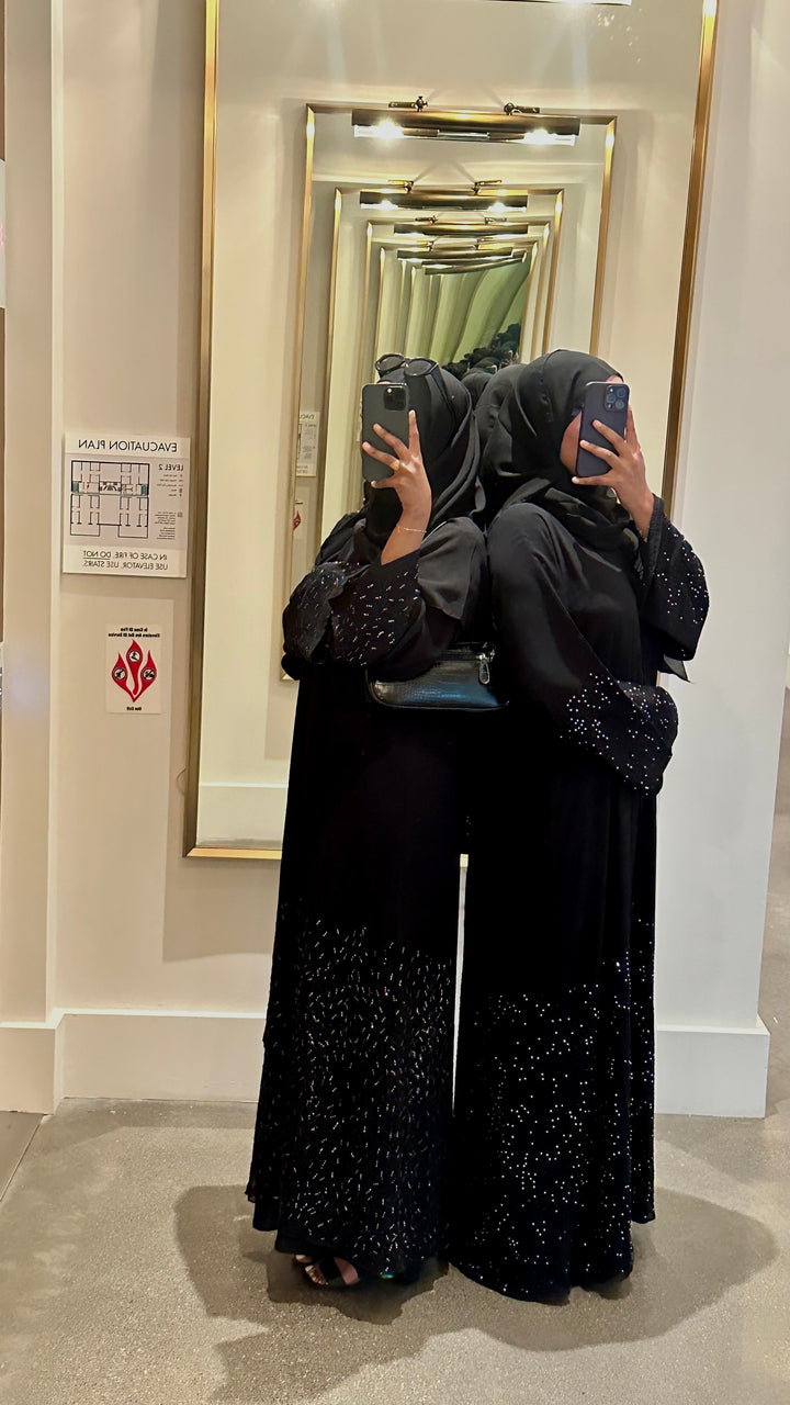 Double chiffon abaya