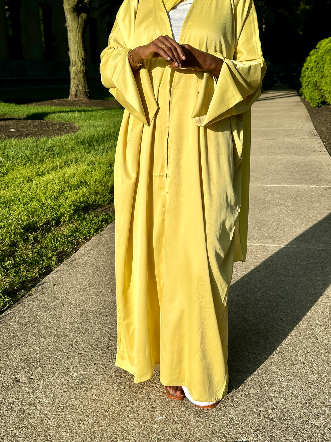 Lumière Ribbed Silk Abaya