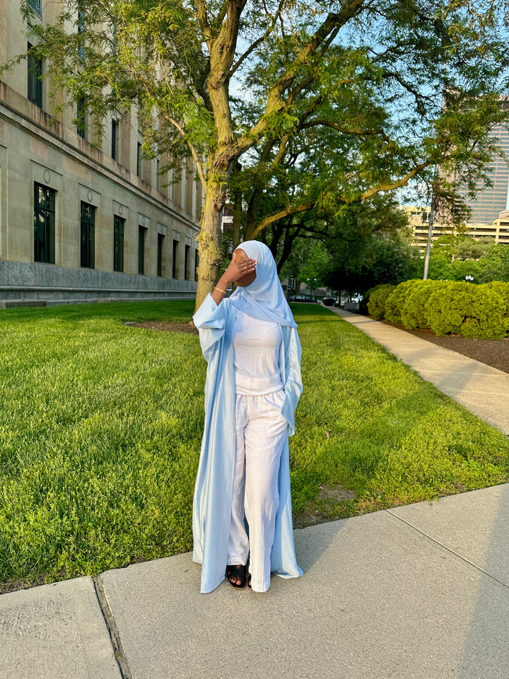 Lumière Ribbed Silk Abaya