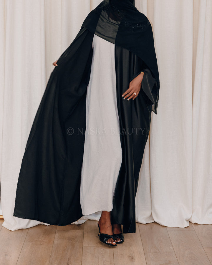 Lumière Ribbed Silk Abaya