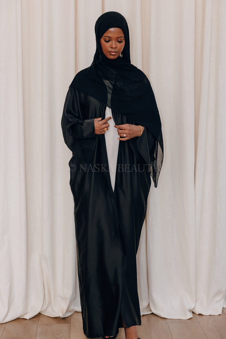 Lumière Ribbed Silk Abaya
