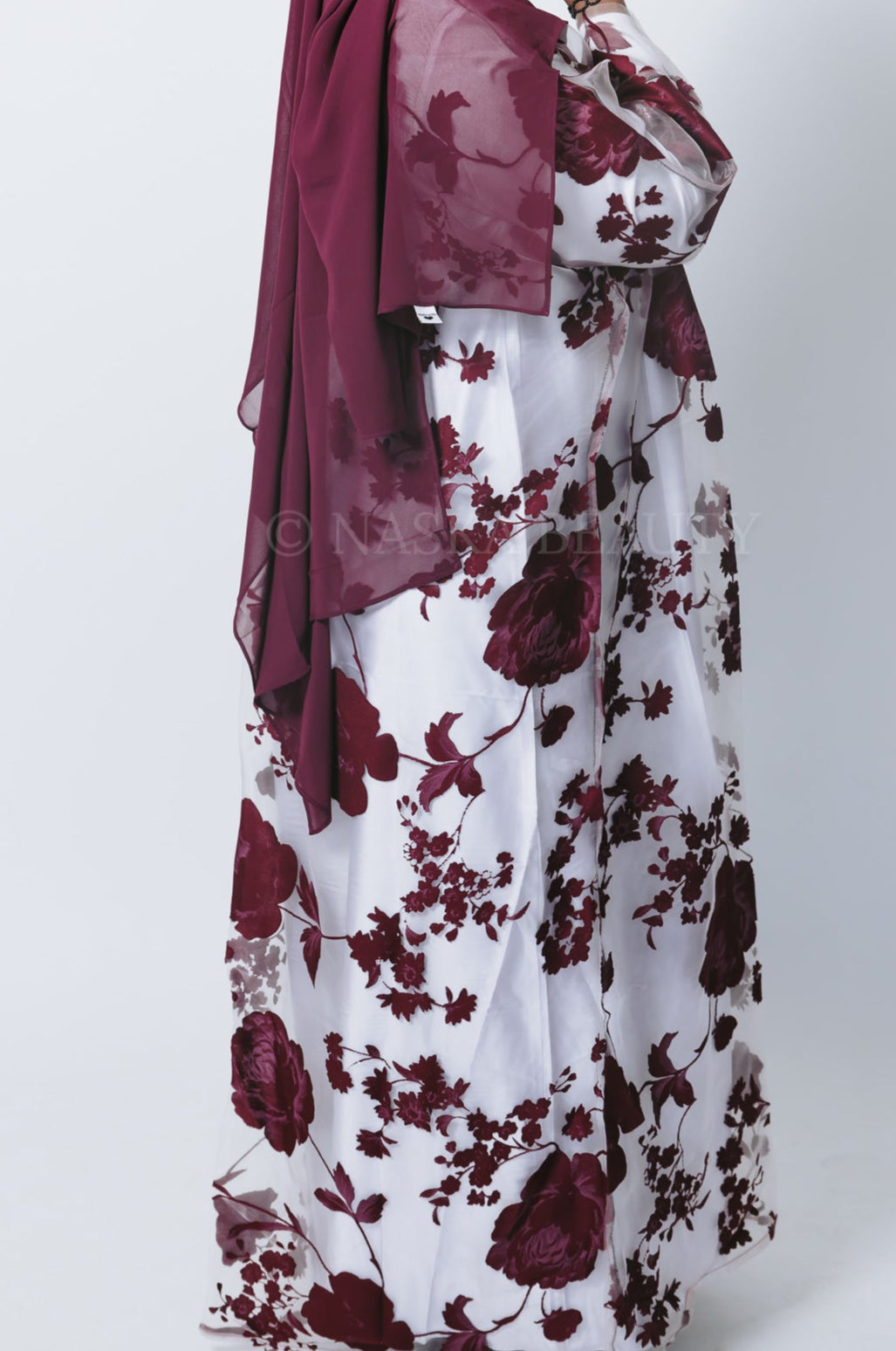 Floral Silk Organza Abaya 2.0