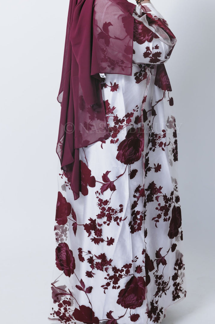 Floral Silk Organza Abaya 2.0