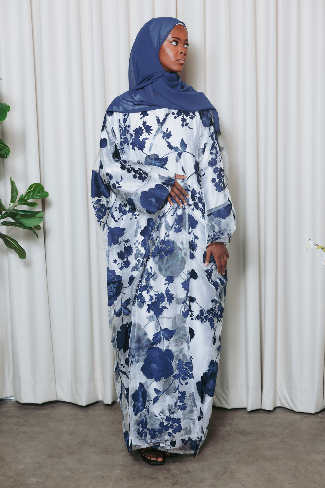 Floral Silk Organza Abaya 2.0
