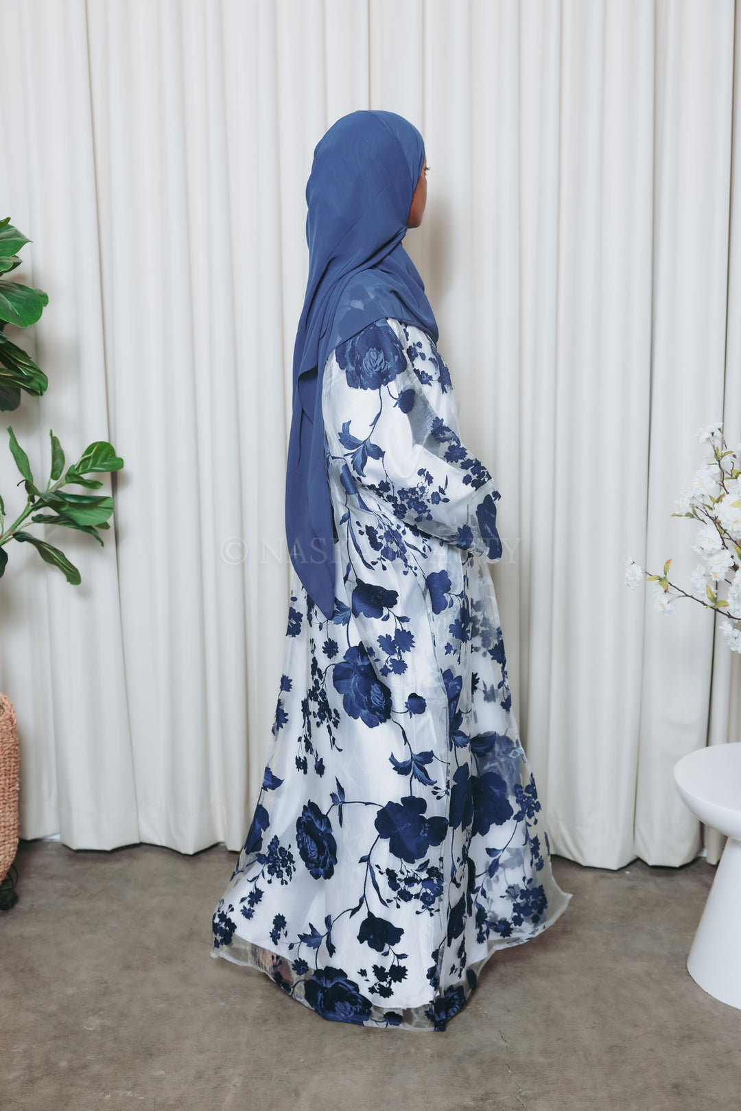 Floral Silk Organza Abaya 2.0