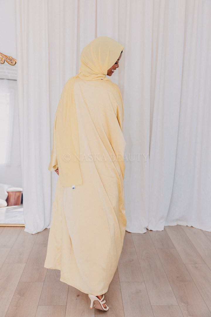Lumière Ribbed Silk Abaya