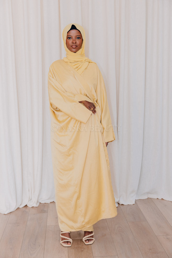 Lumière Ribbed Silk Abaya