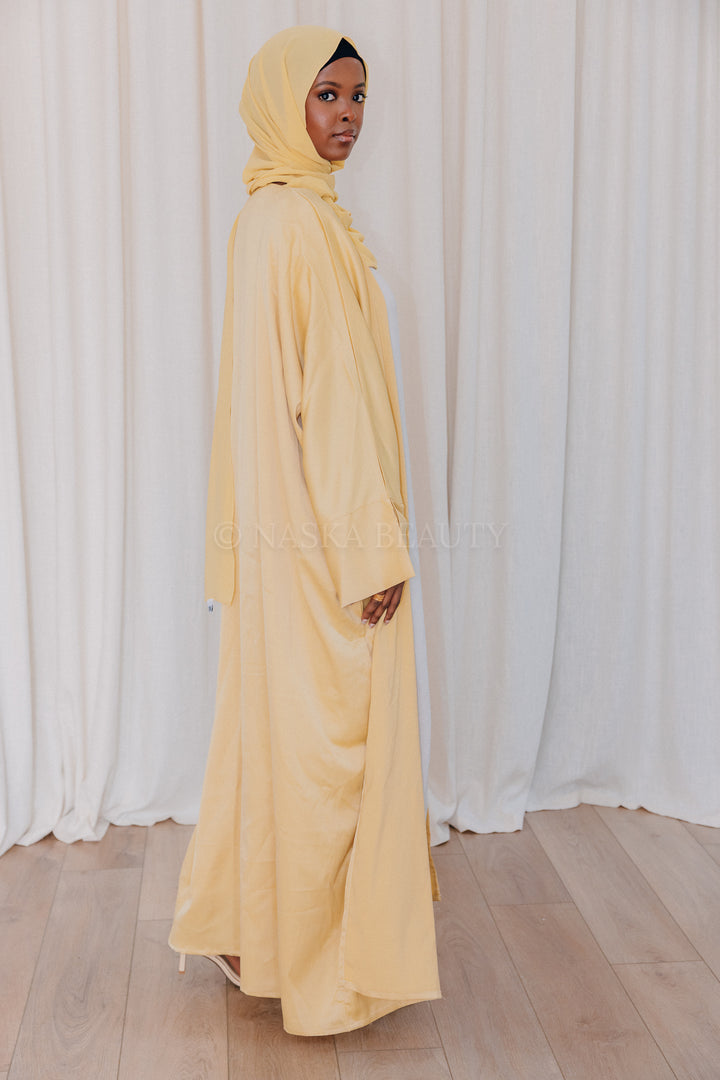 Lumière Ribbed Silk Abaya