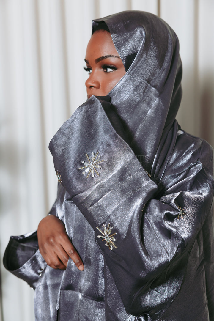 Starlight Handwork Organza Abaya Set