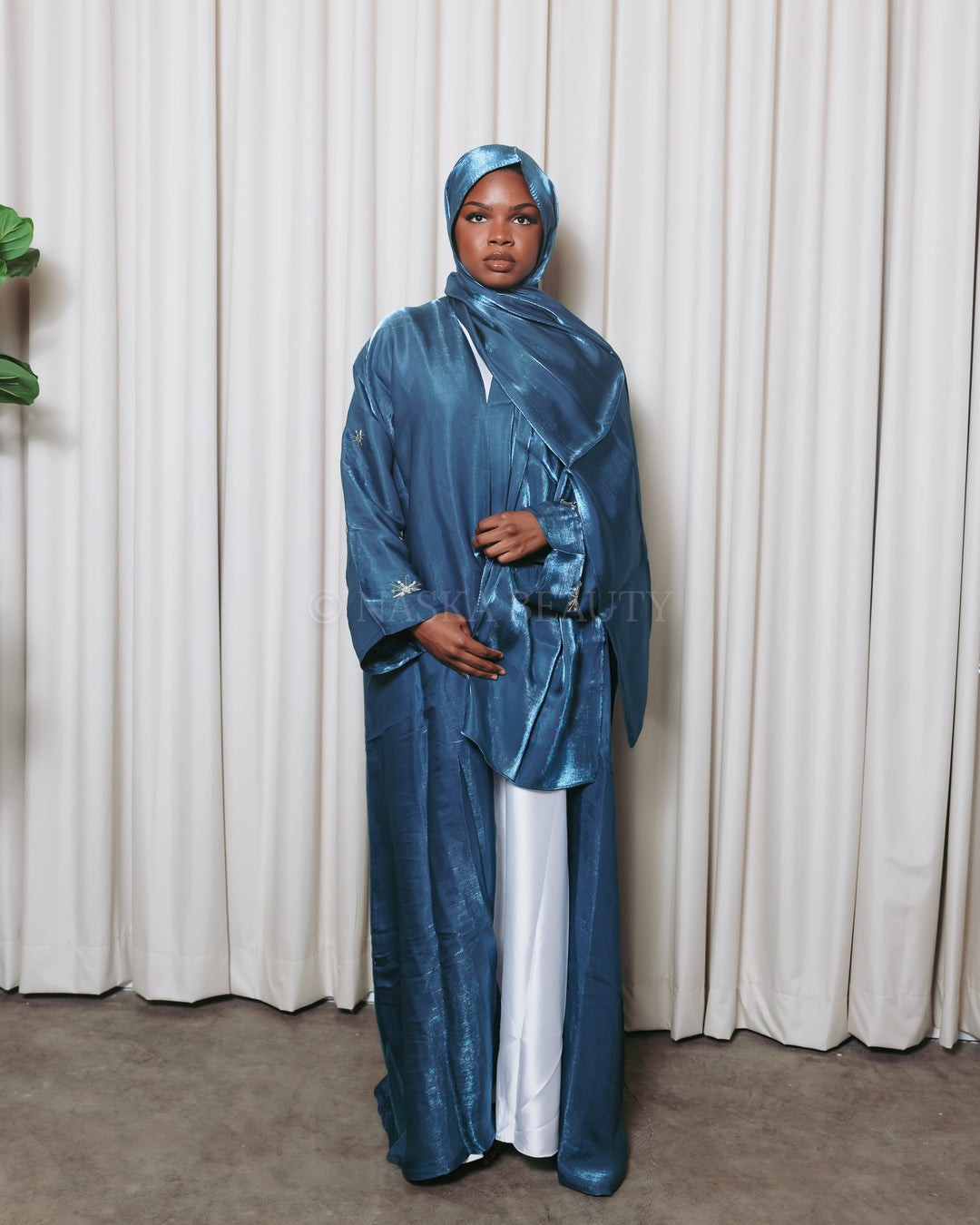 Starlight Handwork Organza Abaya Set