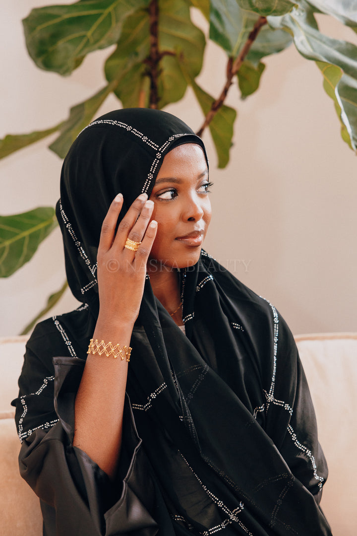 Small Floral Rhinestone hijab