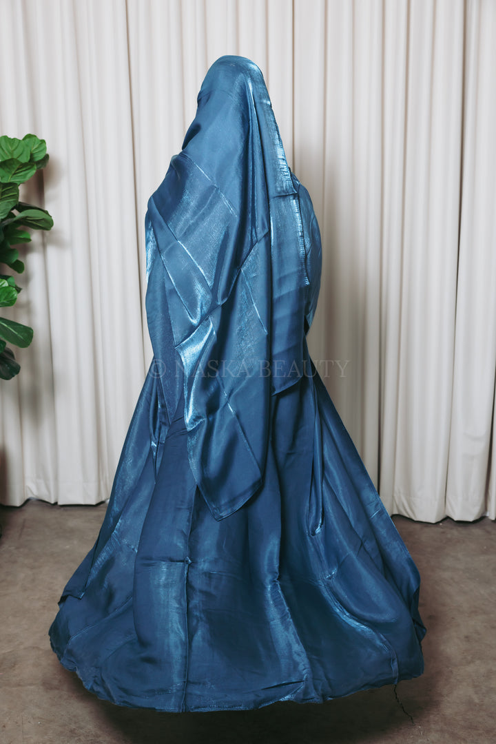 Floral Handwork Organza Abaya Set
