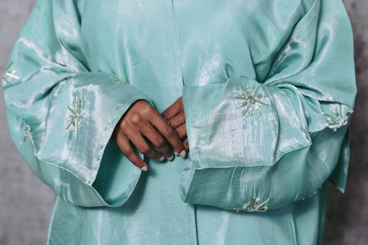 Starlight Handwork Organza Abaya Set