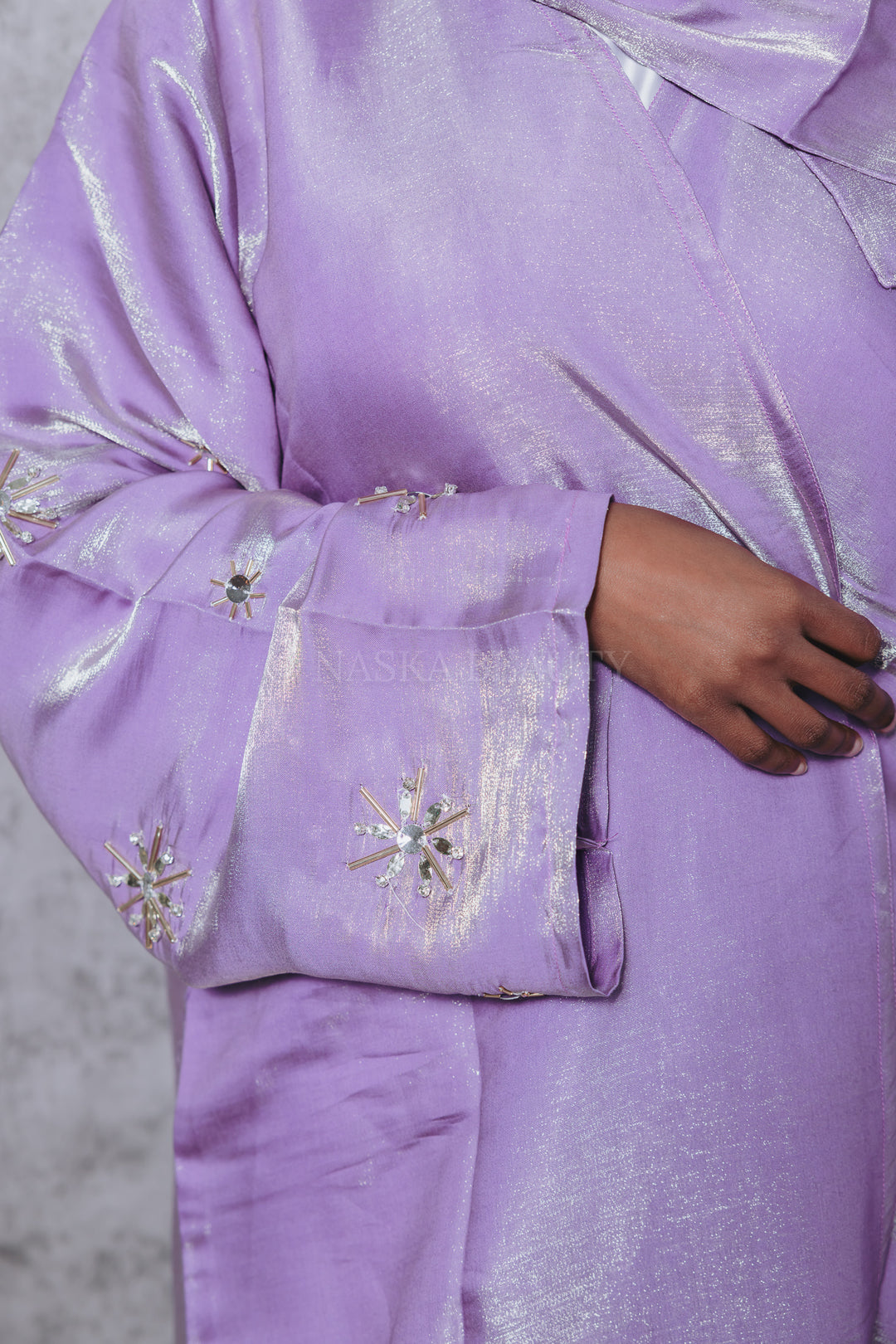 Starlight Handwork Organza Abaya Set