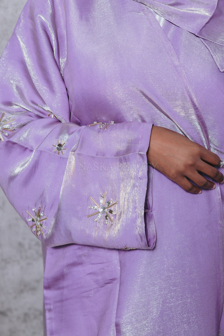 Starlight Handwork Organza Abaya Set