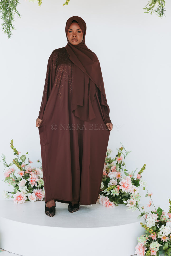 Leaf Detail Batwing Abaya