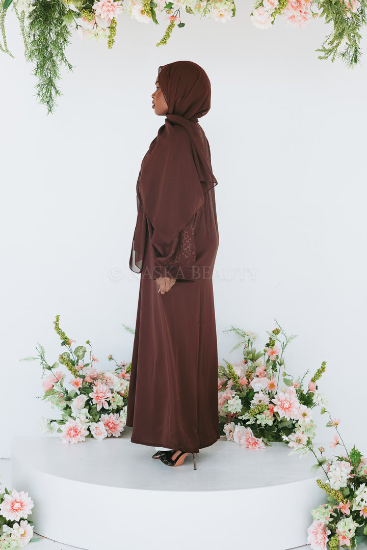 Leaf Detail Batwing Abaya