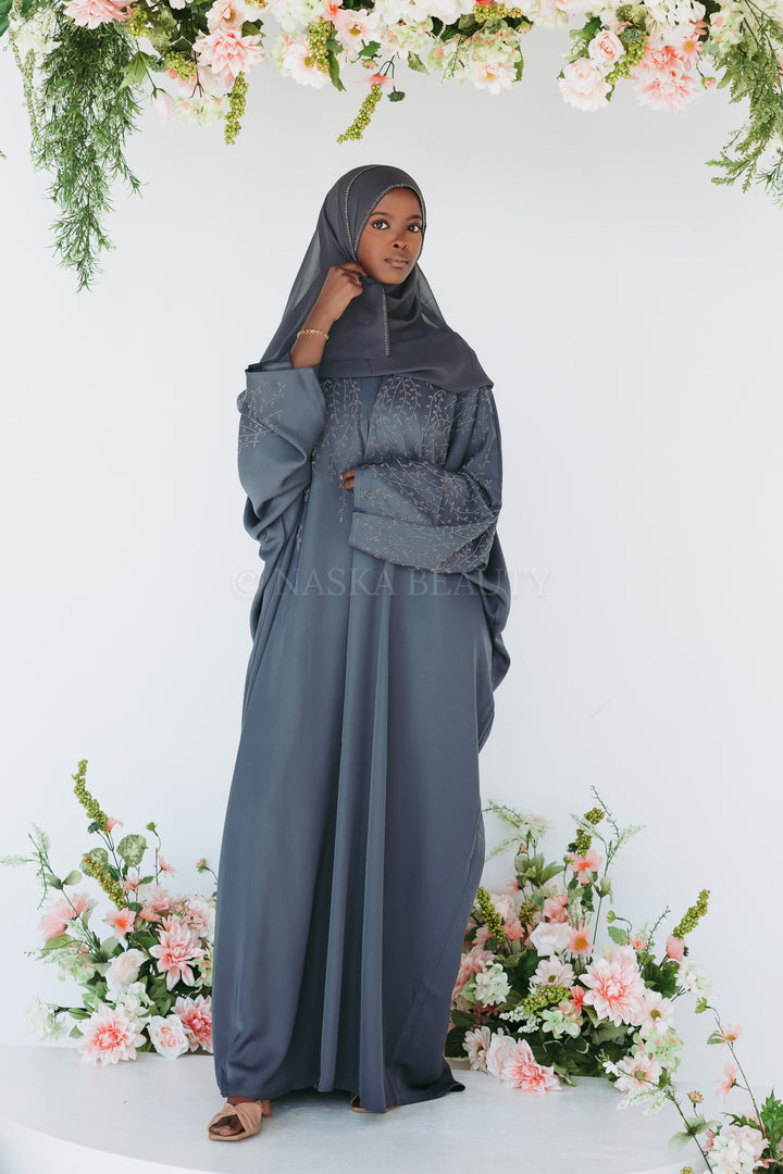 Leaf Detail Batwing Abaya