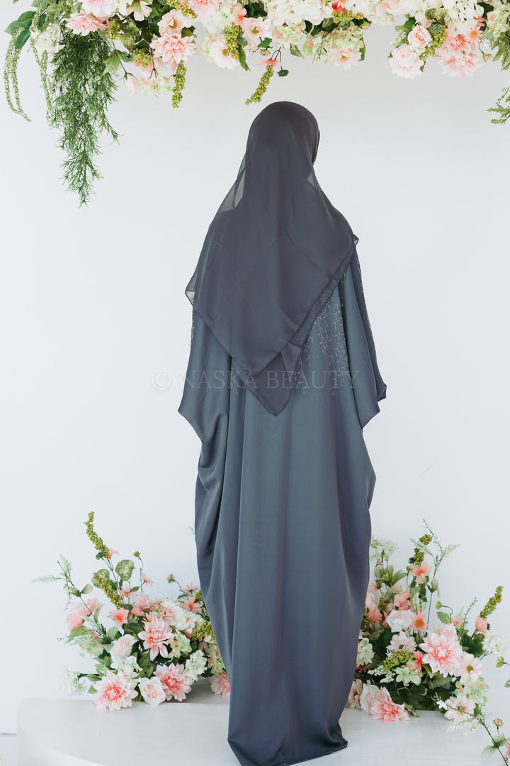 Leaf Detail Batwing Abaya