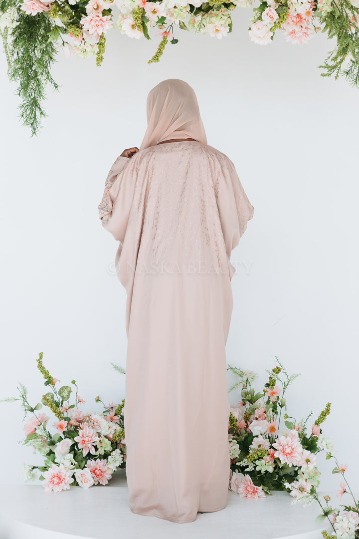 Leaf Detail Batwing Abaya