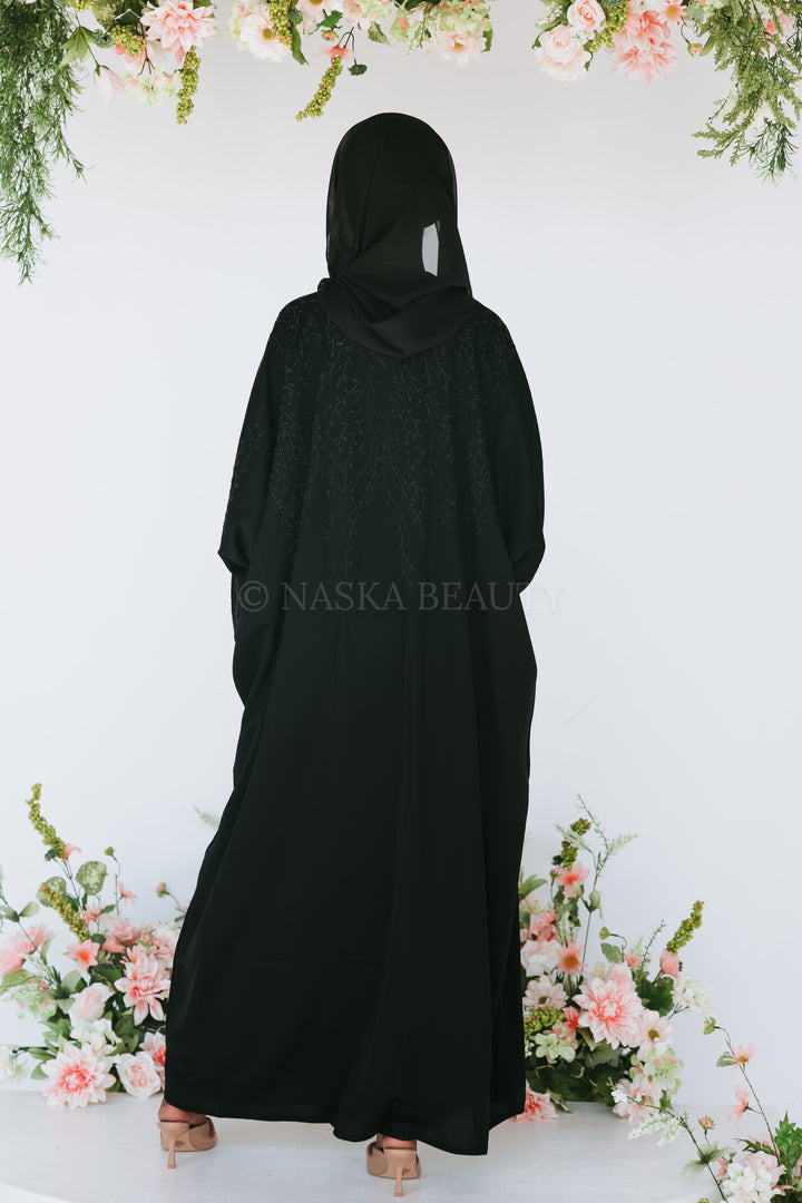 Leaf Detail Batwing Abaya