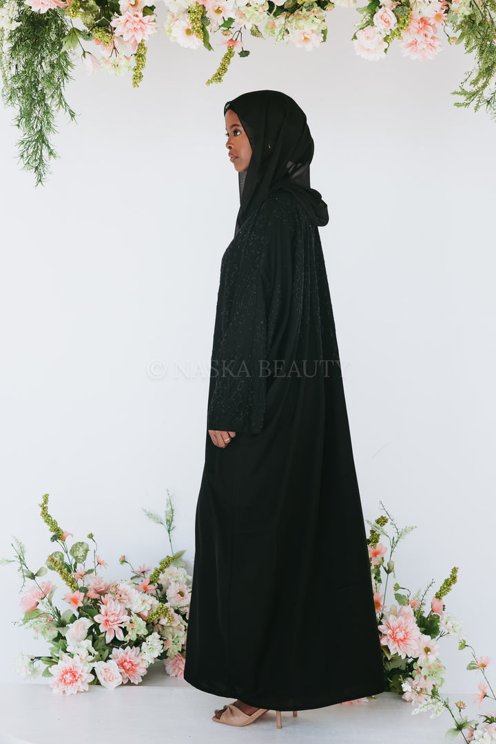 Leaf Detail Batwing Abaya