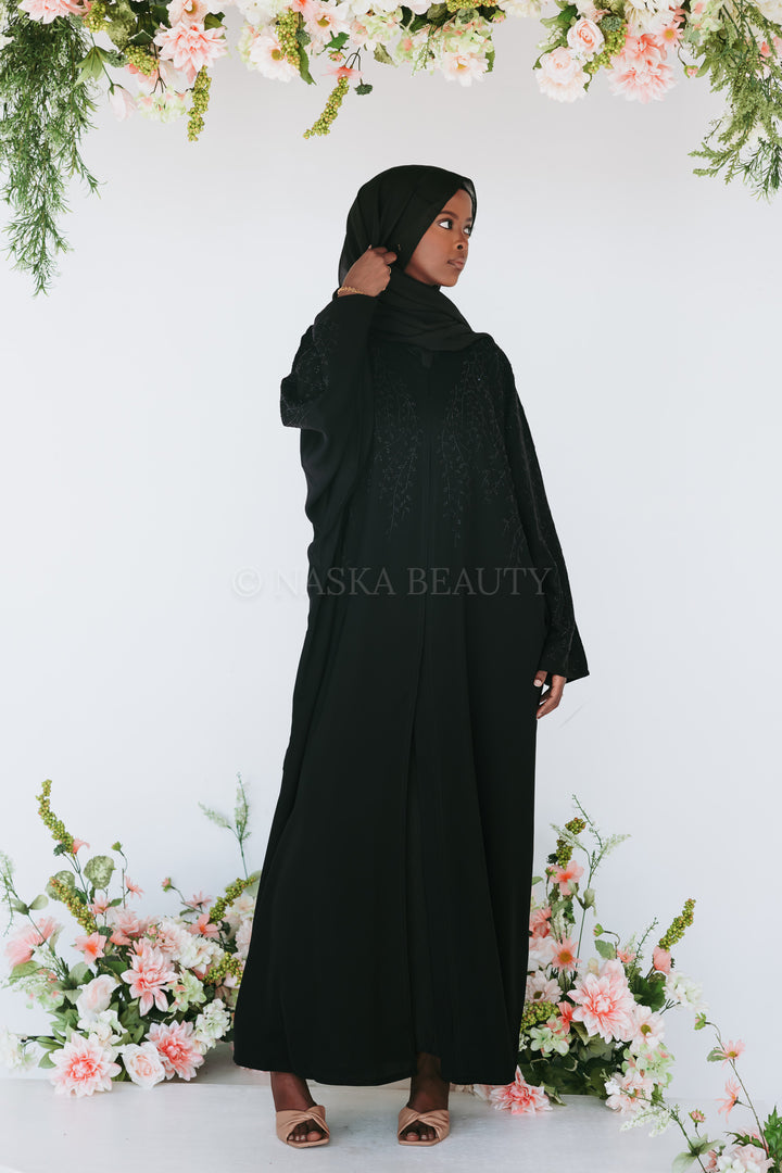 Leaf Detail Batwing Abaya