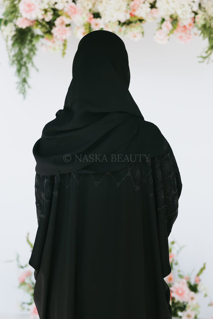 Geometric Batwing Abaya