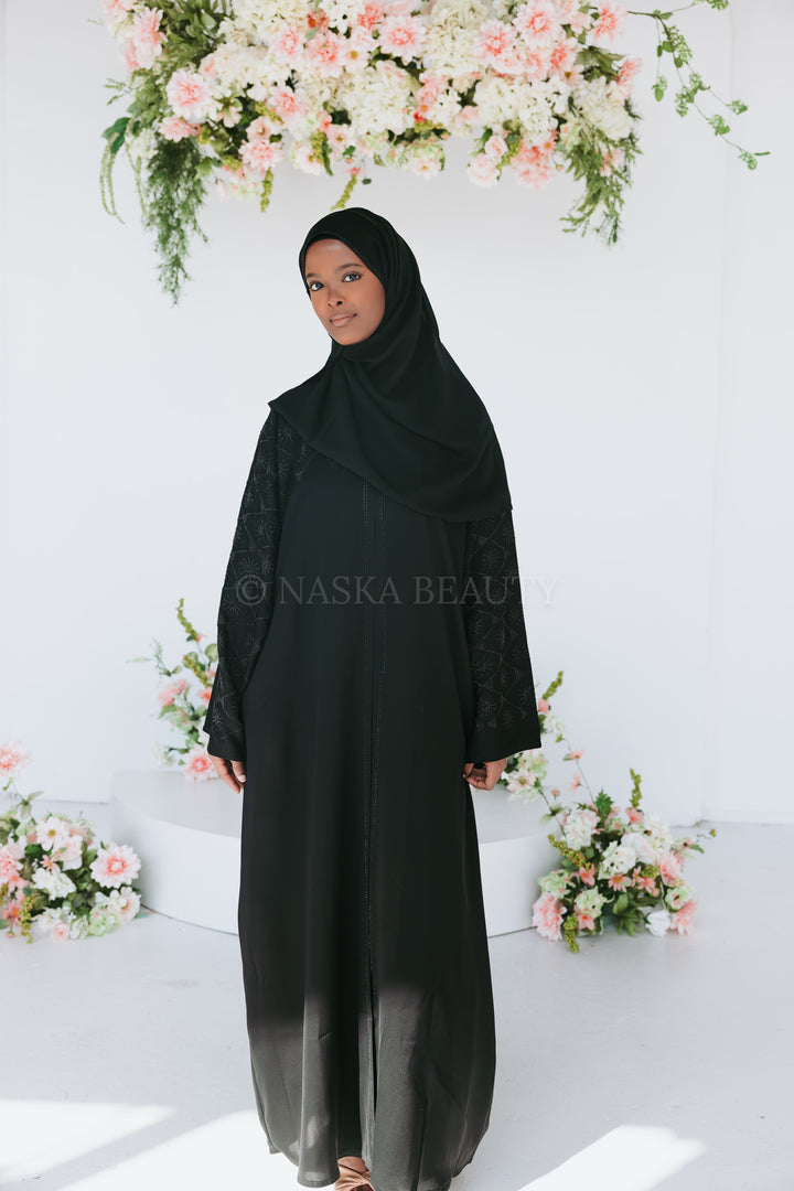 Geometric Batwing Abaya