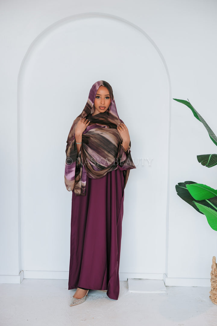 Striped abaya set
