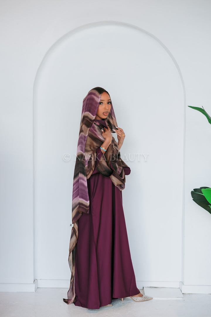 Striped abaya set