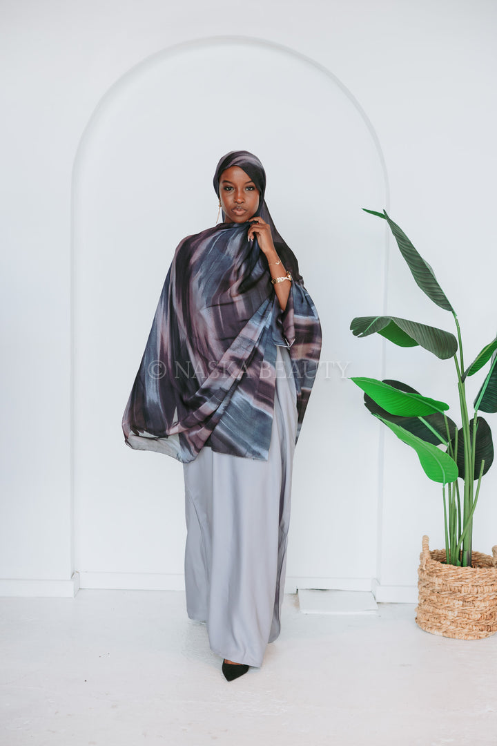 Striped abaya set