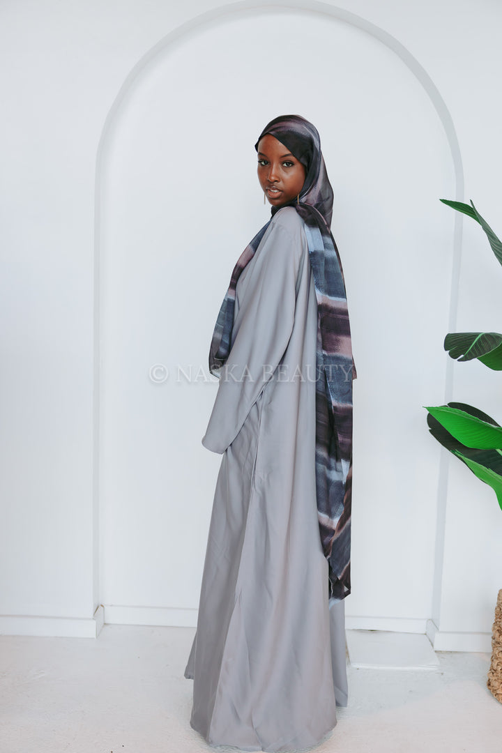 Striped abaya set