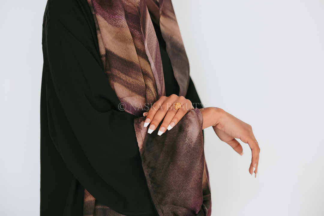 Striped abaya set
