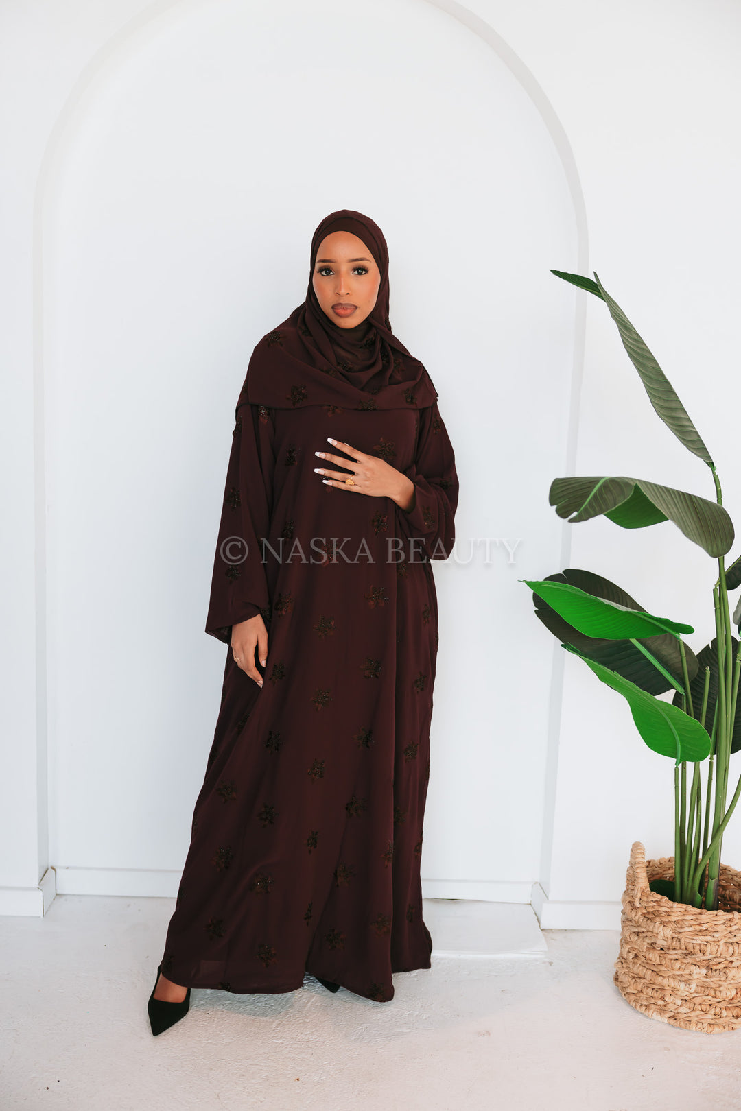Floral Embellished Abaya