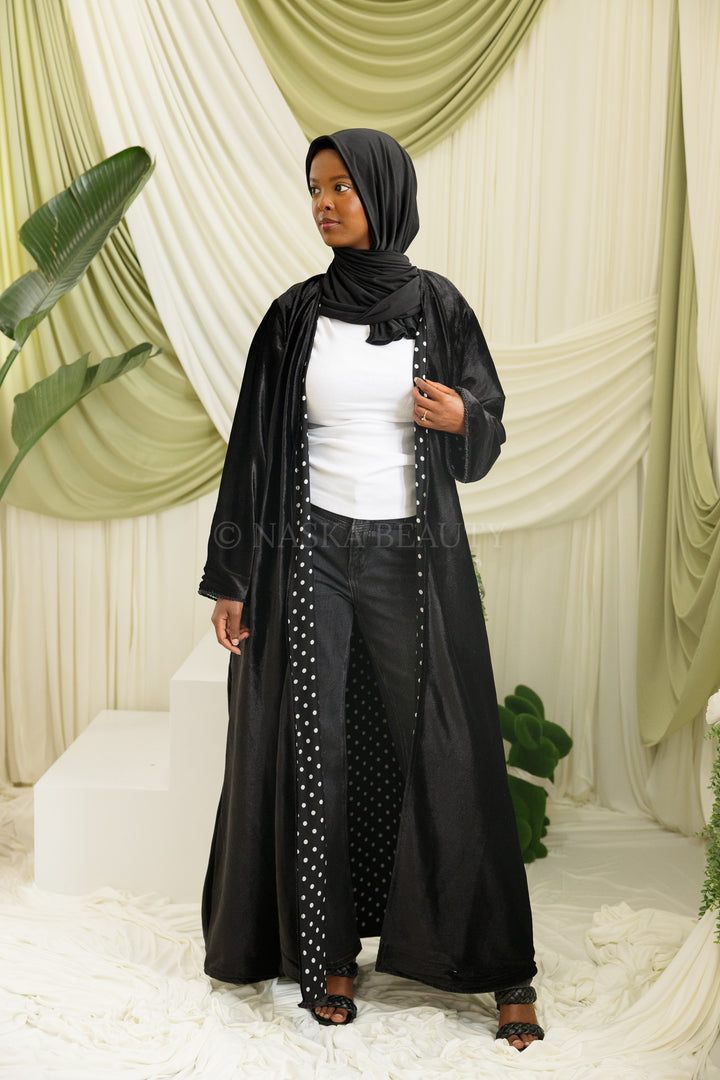 Black Velvet Abaya