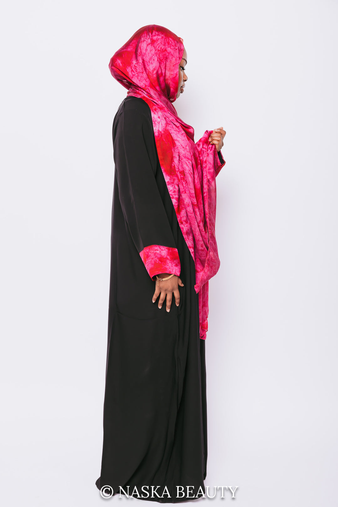 Cuff Printed Abaya Set