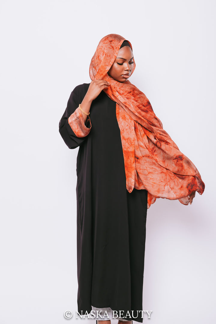 Cuff Printed Abaya Set