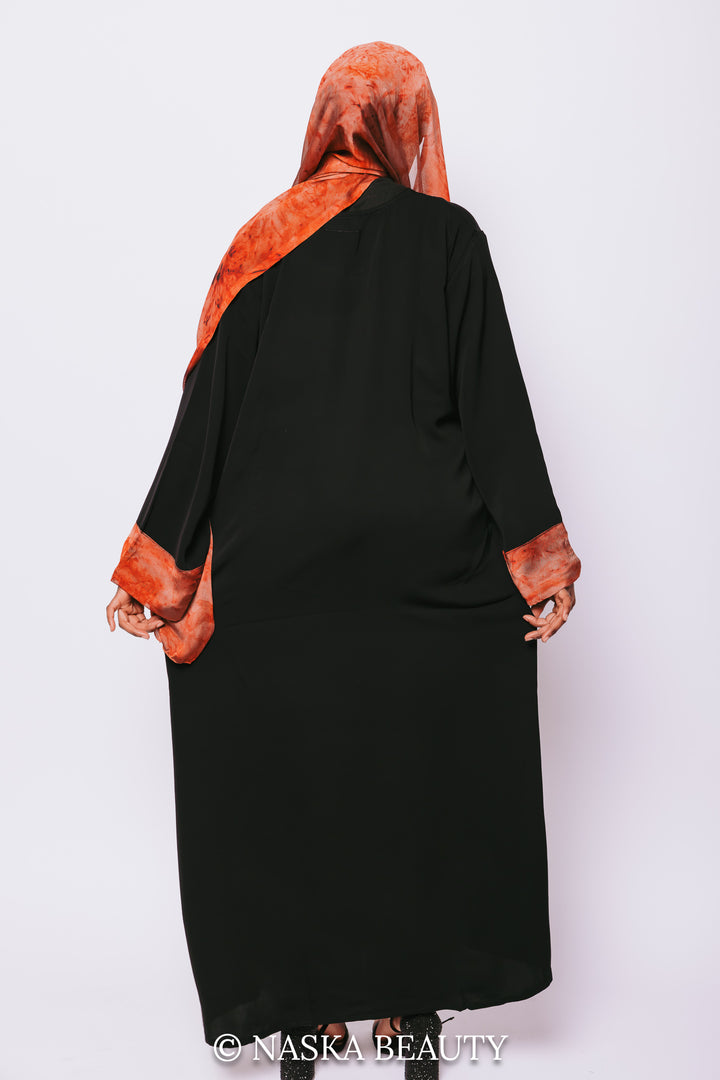 Cuff Printed Abaya Set