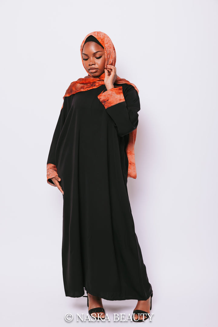 Cuff Printed Abaya Set