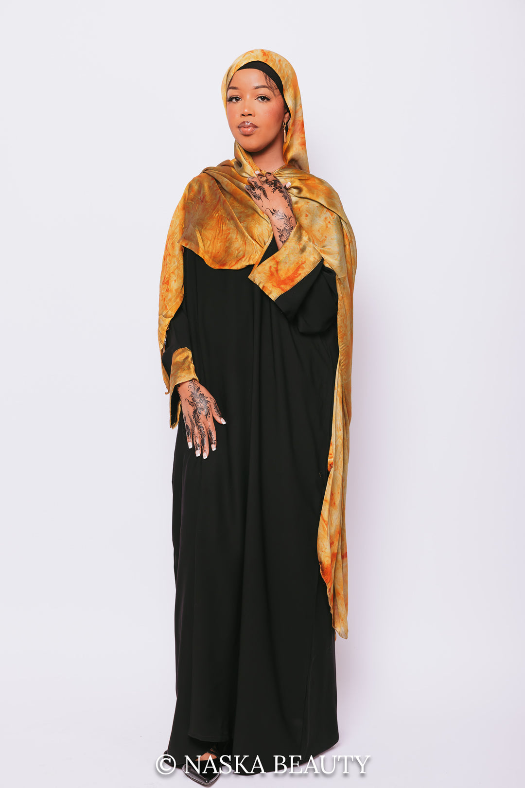 Cuff Printed Abaya Set
