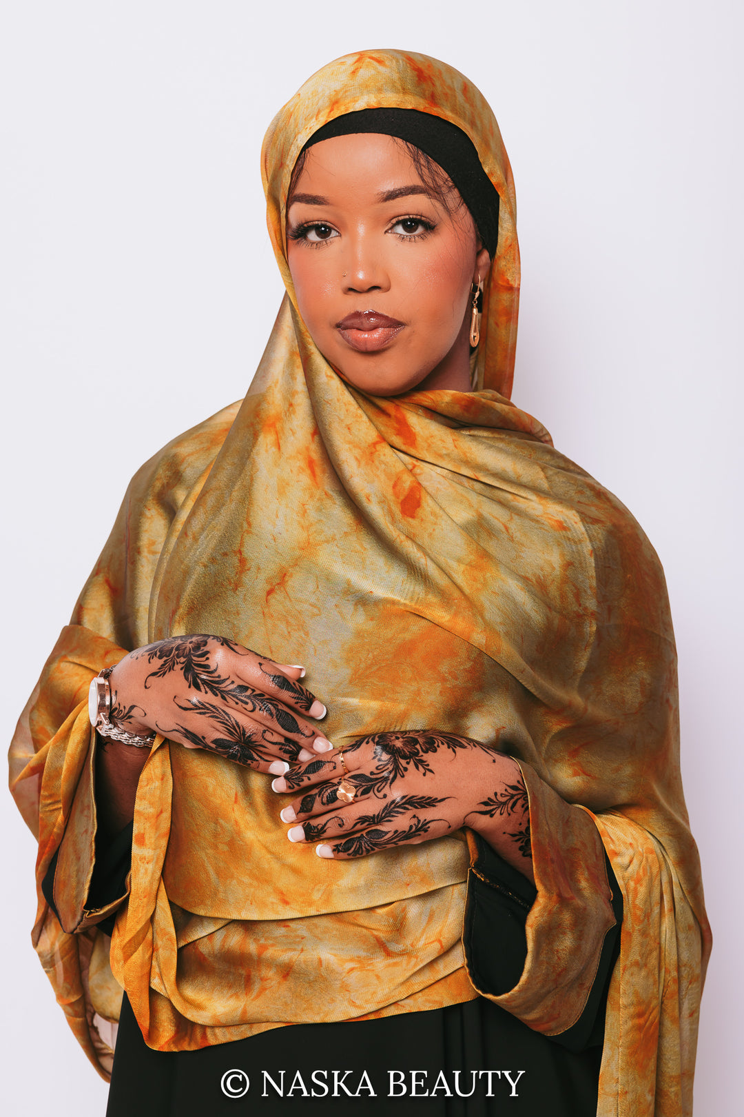Cuff Printed Abaya Set