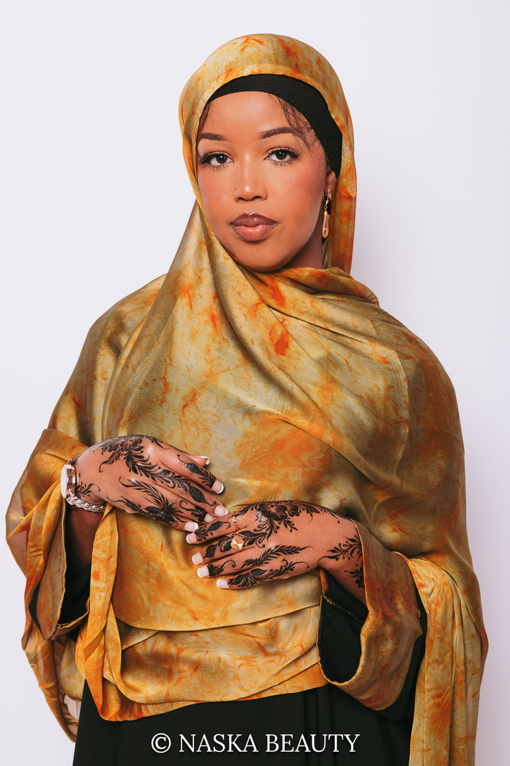 Cuff Printed Abaya Set
