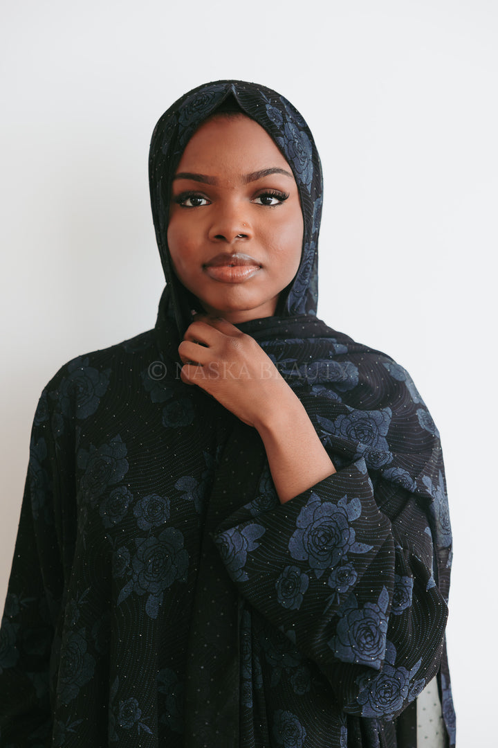 Bilan closed floral Abaya