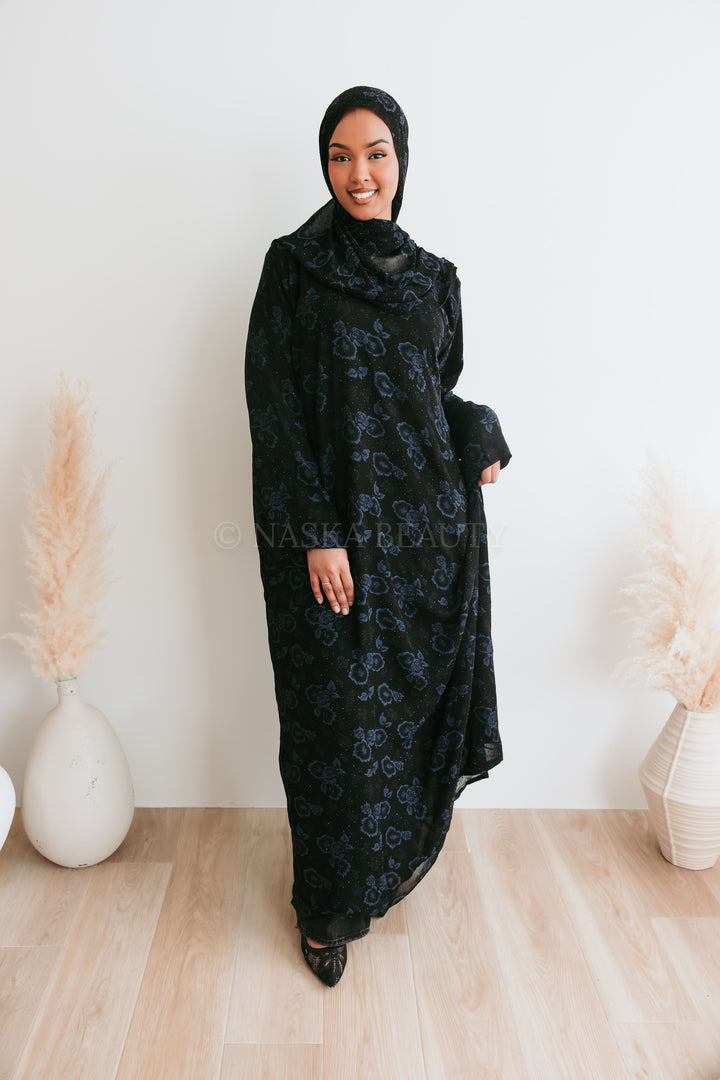 Sabrin Closed floral Abaya