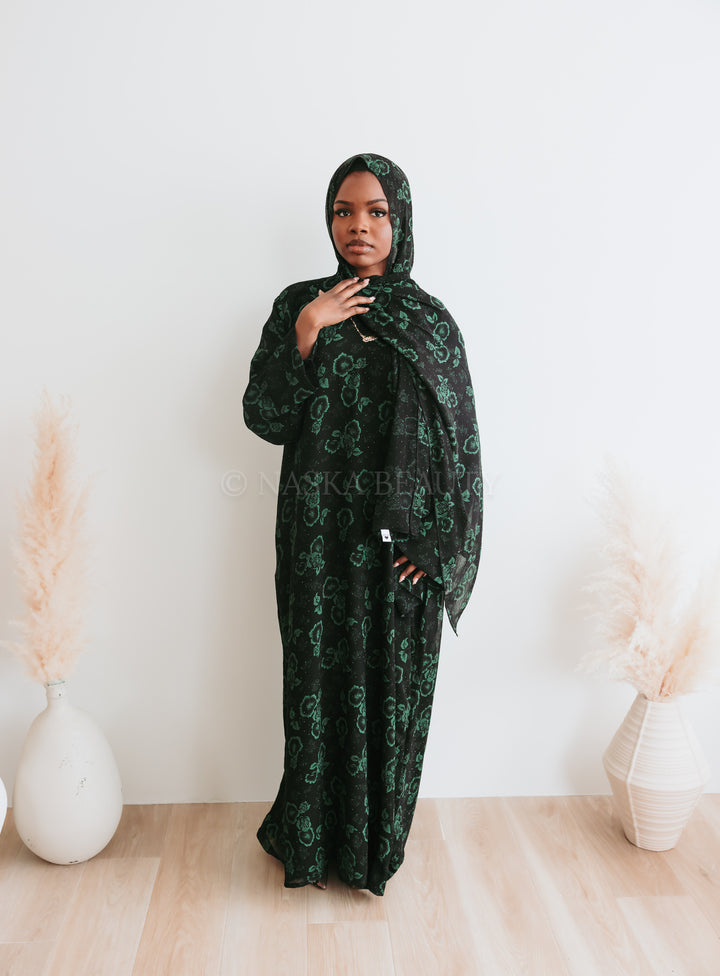 Sabrin Closed floral Abaya