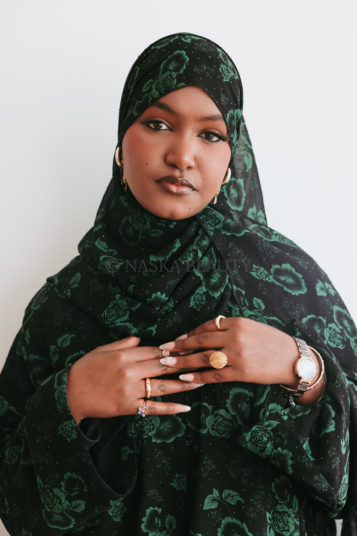 Sabrin Closed floral Abaya