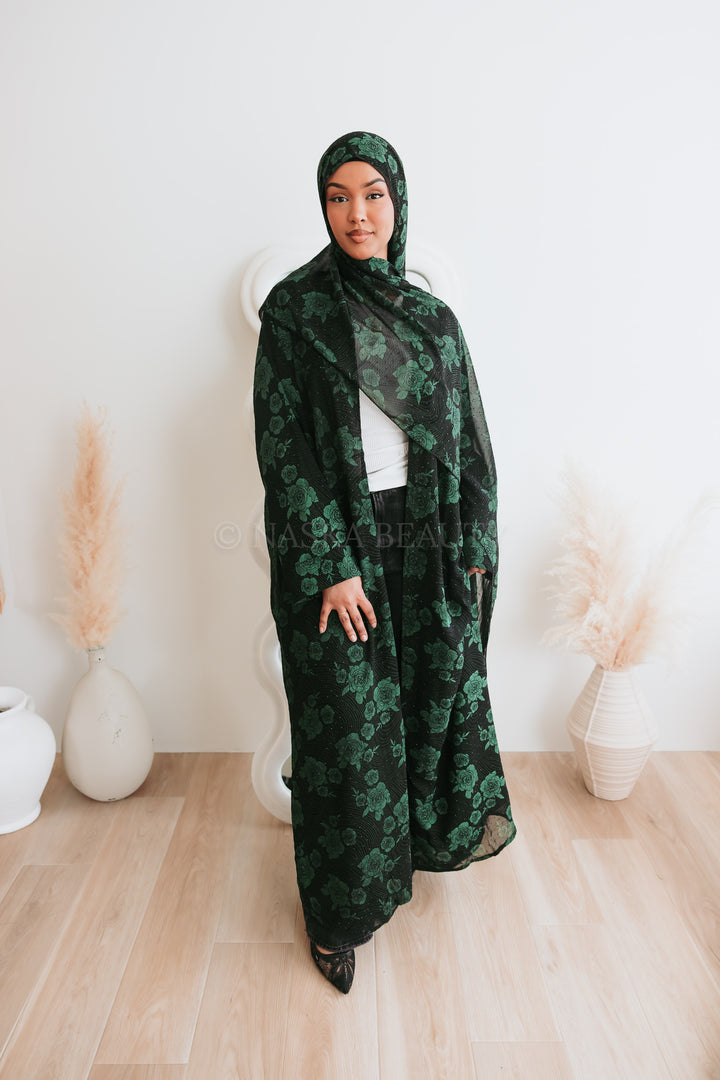 Bilan Open floral Abaya