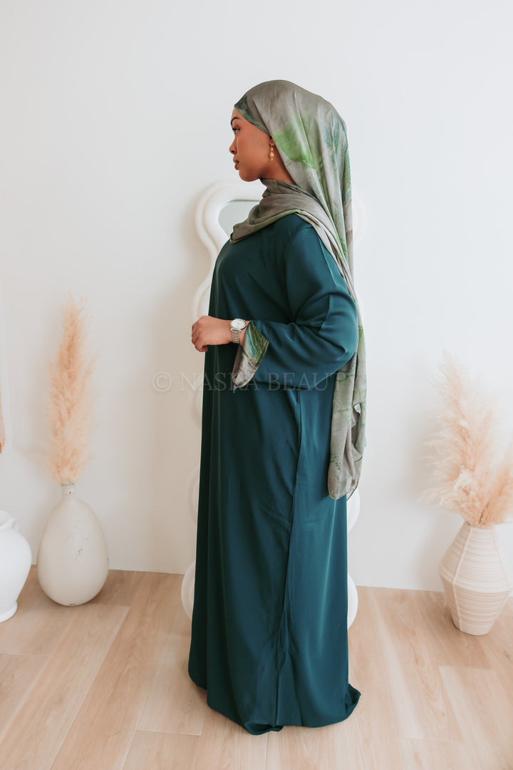 Printed Sleeve Closed Abaya