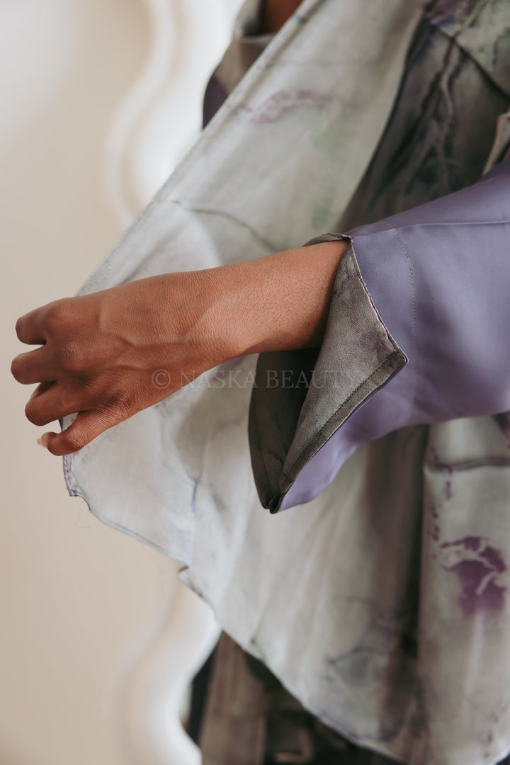 Printed Sleeve Closed Abaya